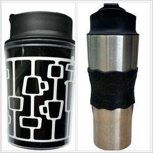 TWO Starbucks Barista French Press Travel Coffee Makers